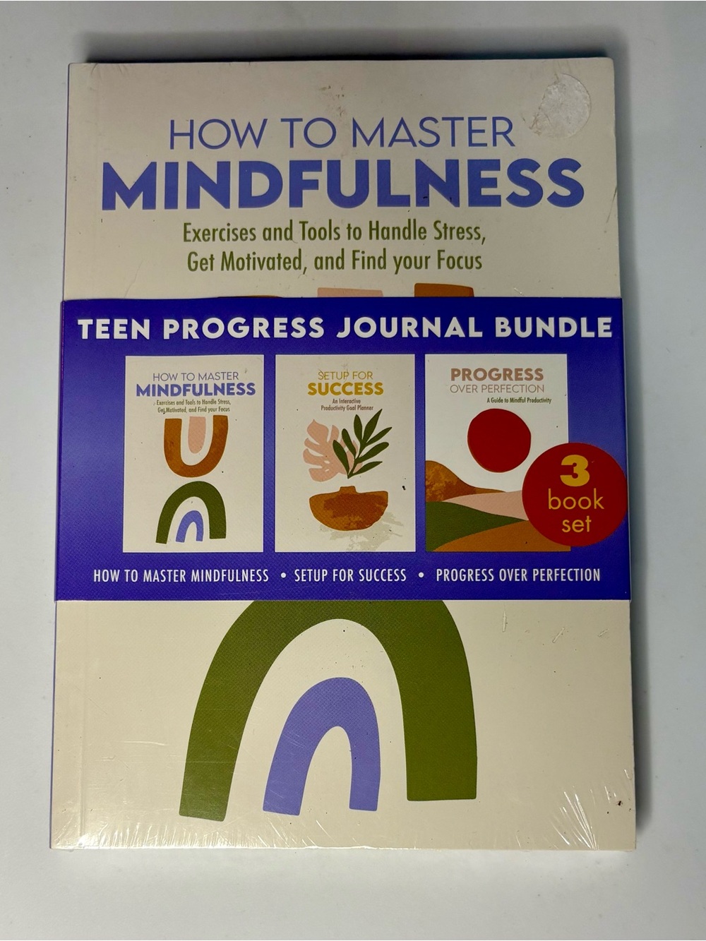 How to Master Mindfulness - Teen Progress Journal Bundle (White, Green, Purple)